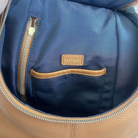 COLE HAAN Delilah Backpack Purse NEW Chestnut Brown Career Leather Lux - Picture 4 of 14